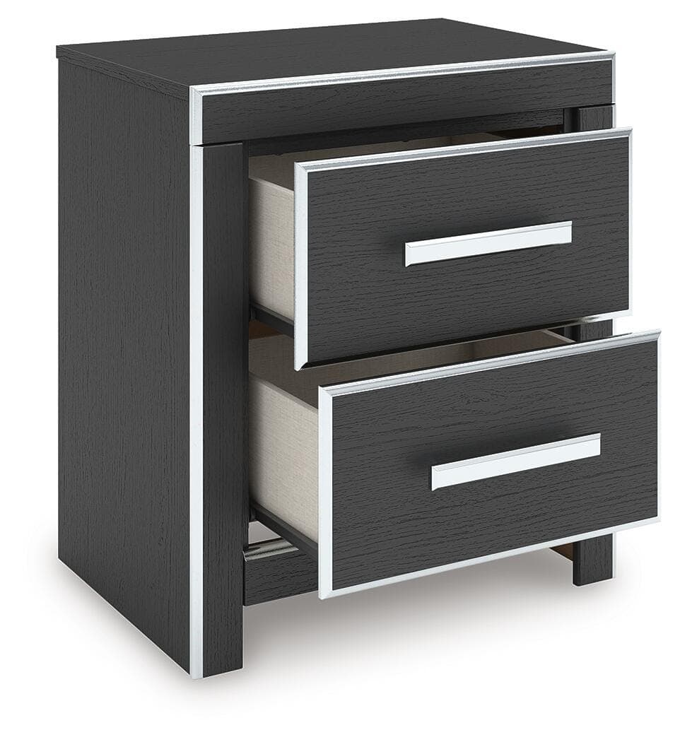 Birmonton Nightstand — Black/Gray — view 3