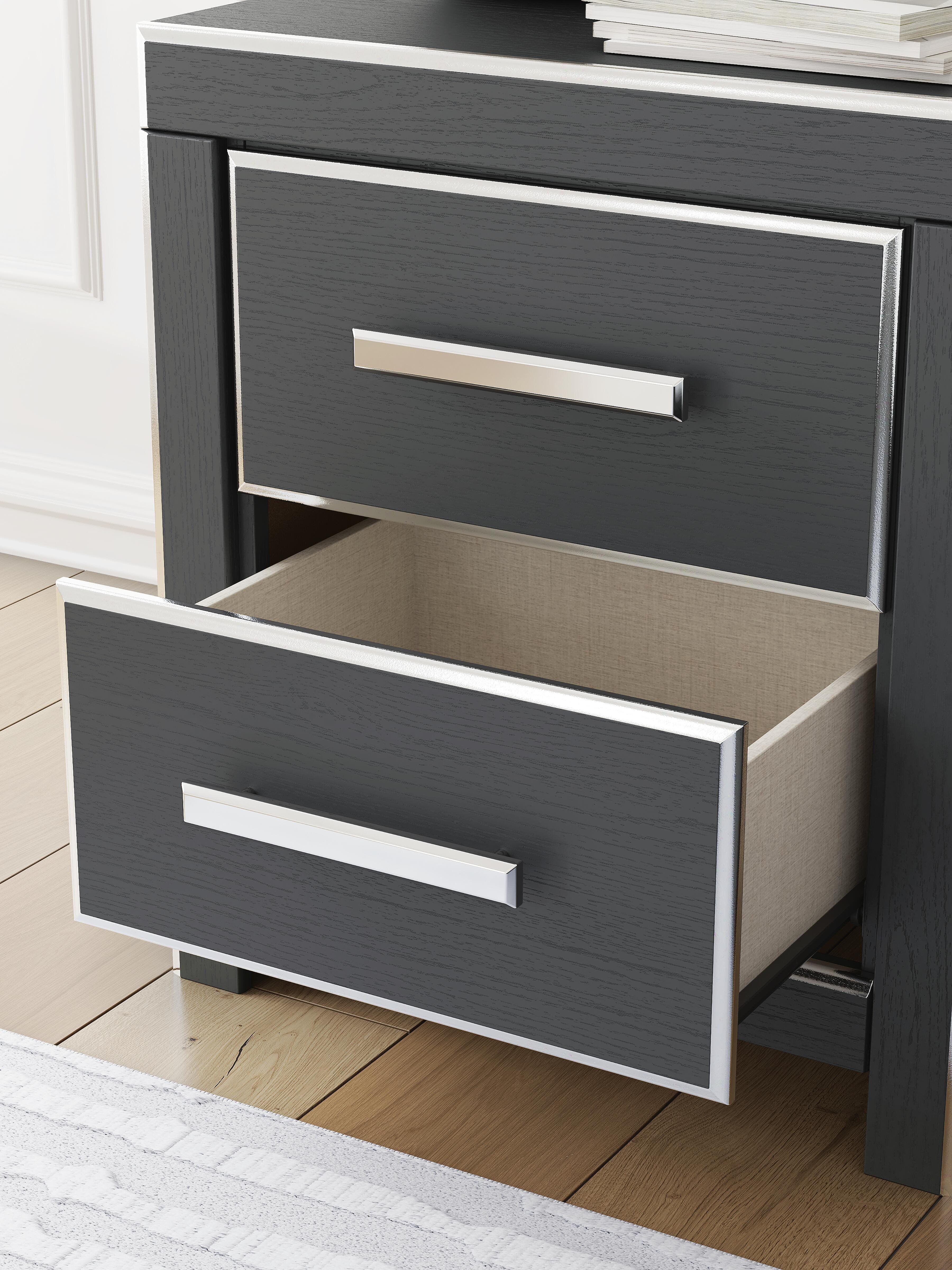 Birmonton Nightstand — Black/Gray — view 4