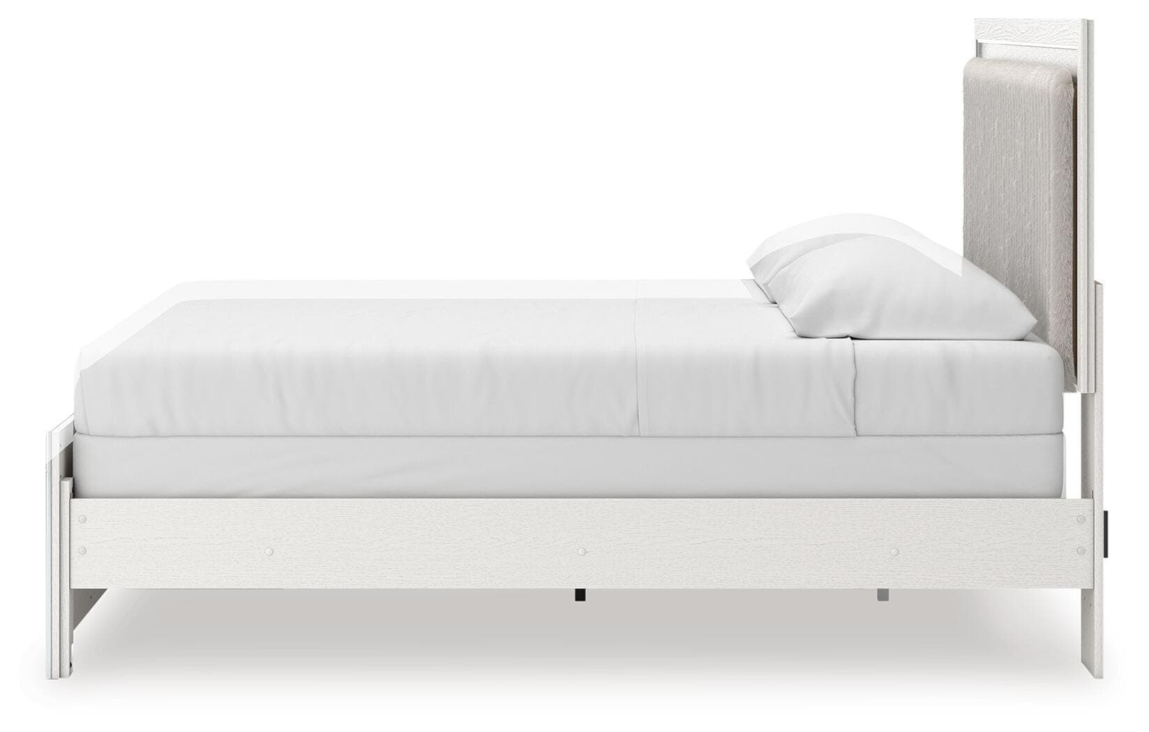 Birmonton King Upholstered Panel Bed — White — view 7