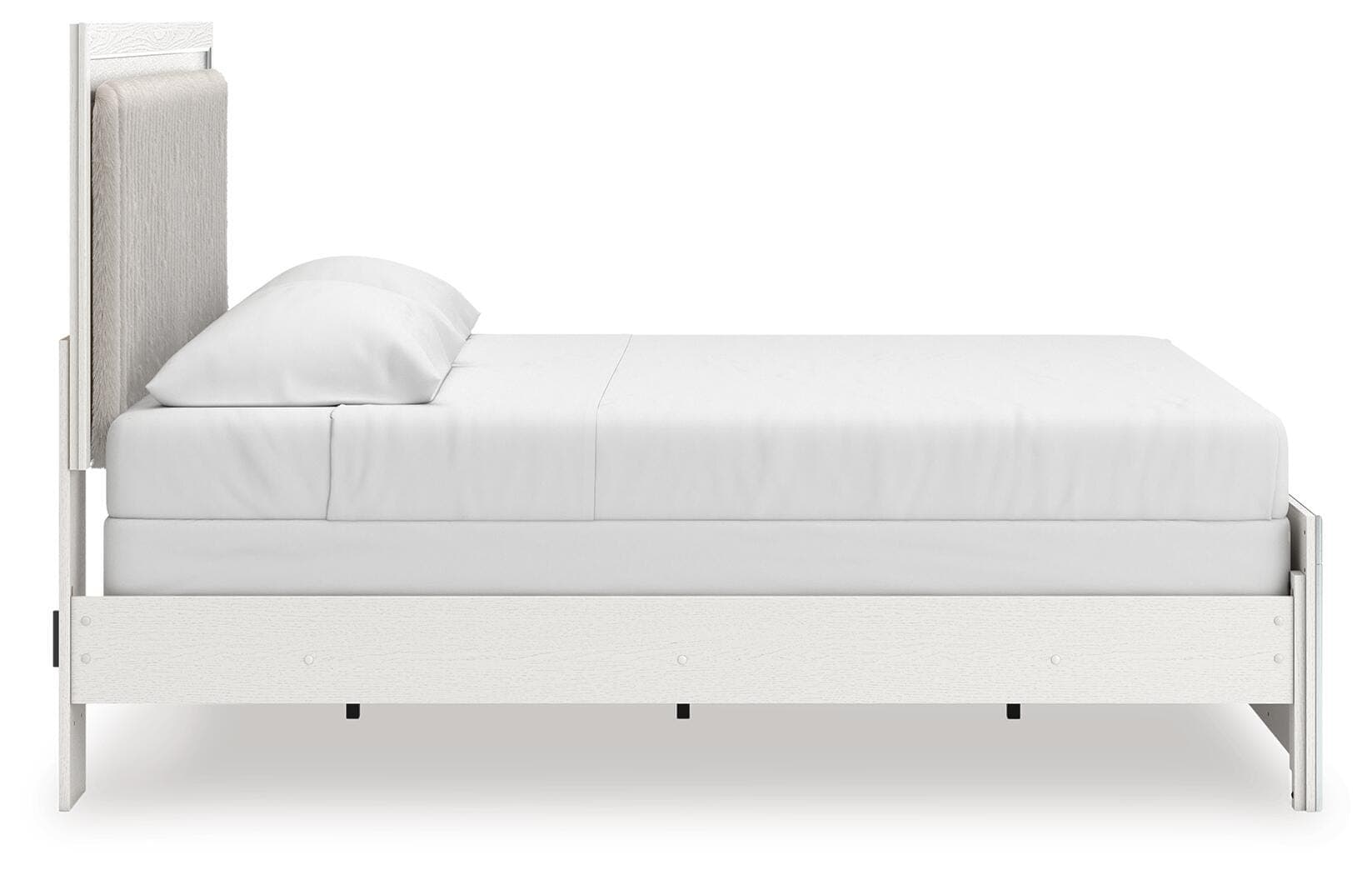 Birmonton King Upholstered Panel Bed — White — view 8