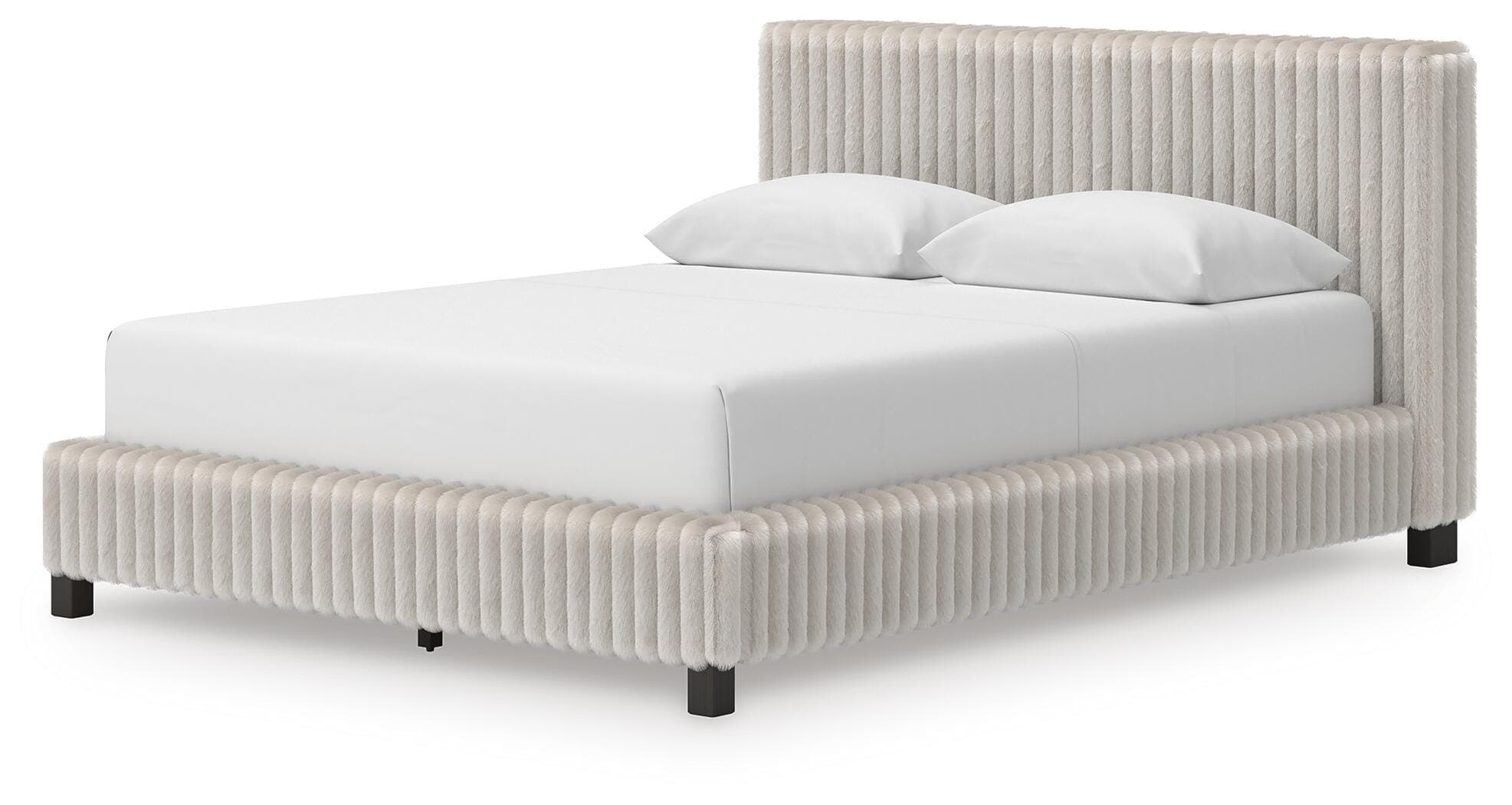 Birmonton Queen Upholstered Bed — White — view 5