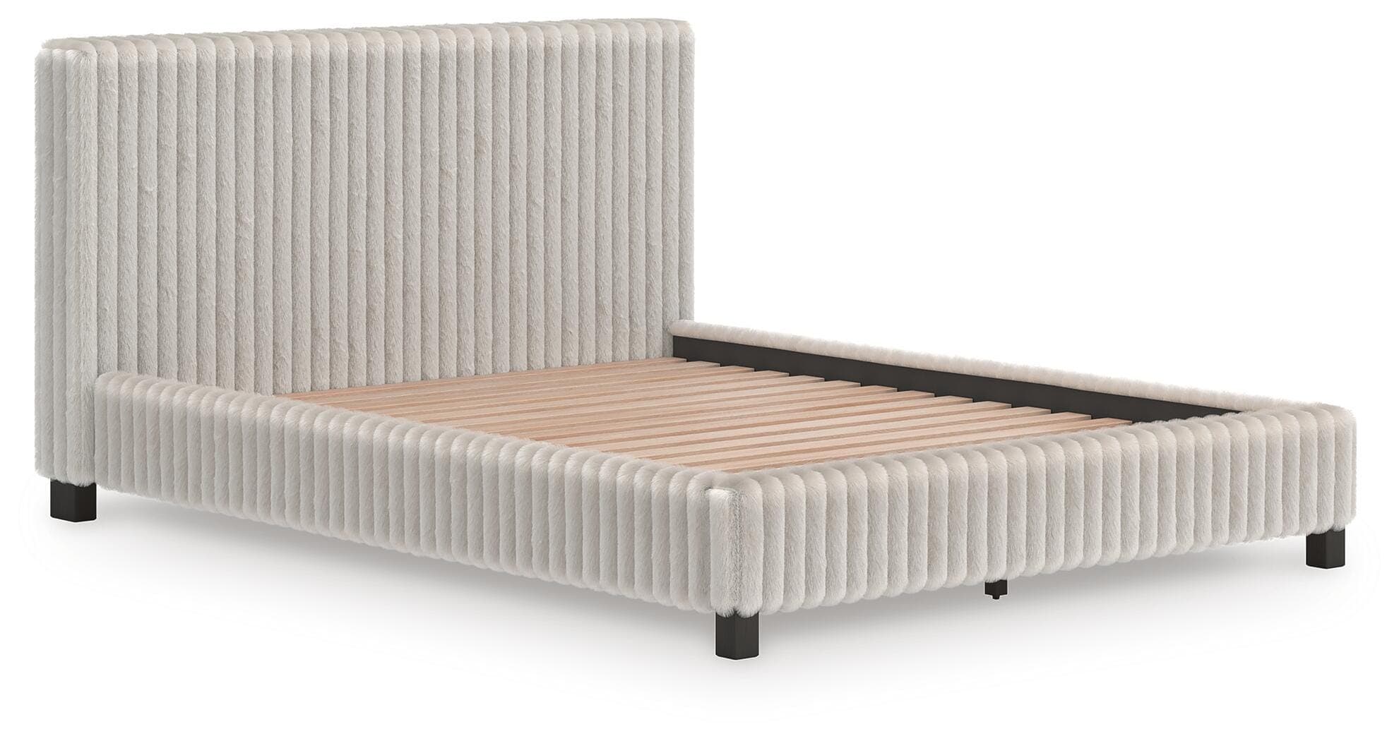 Birmonton Queen Upholstered Bed — White — view 3