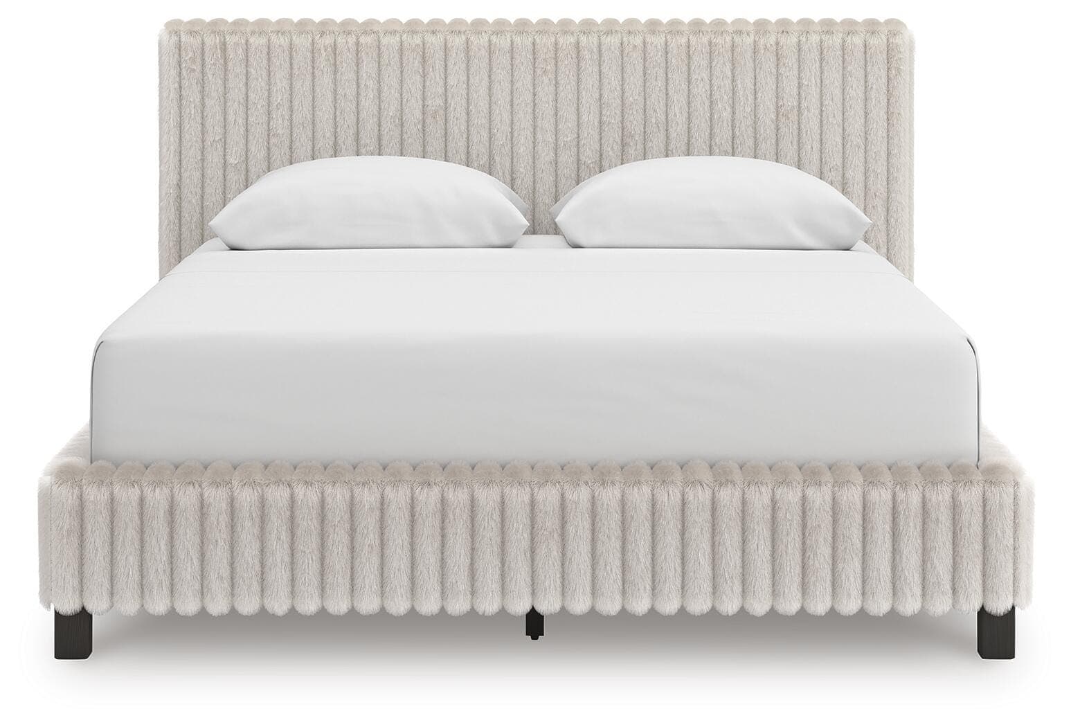 Birmonton Queen Upholstered Bed — White — view 4