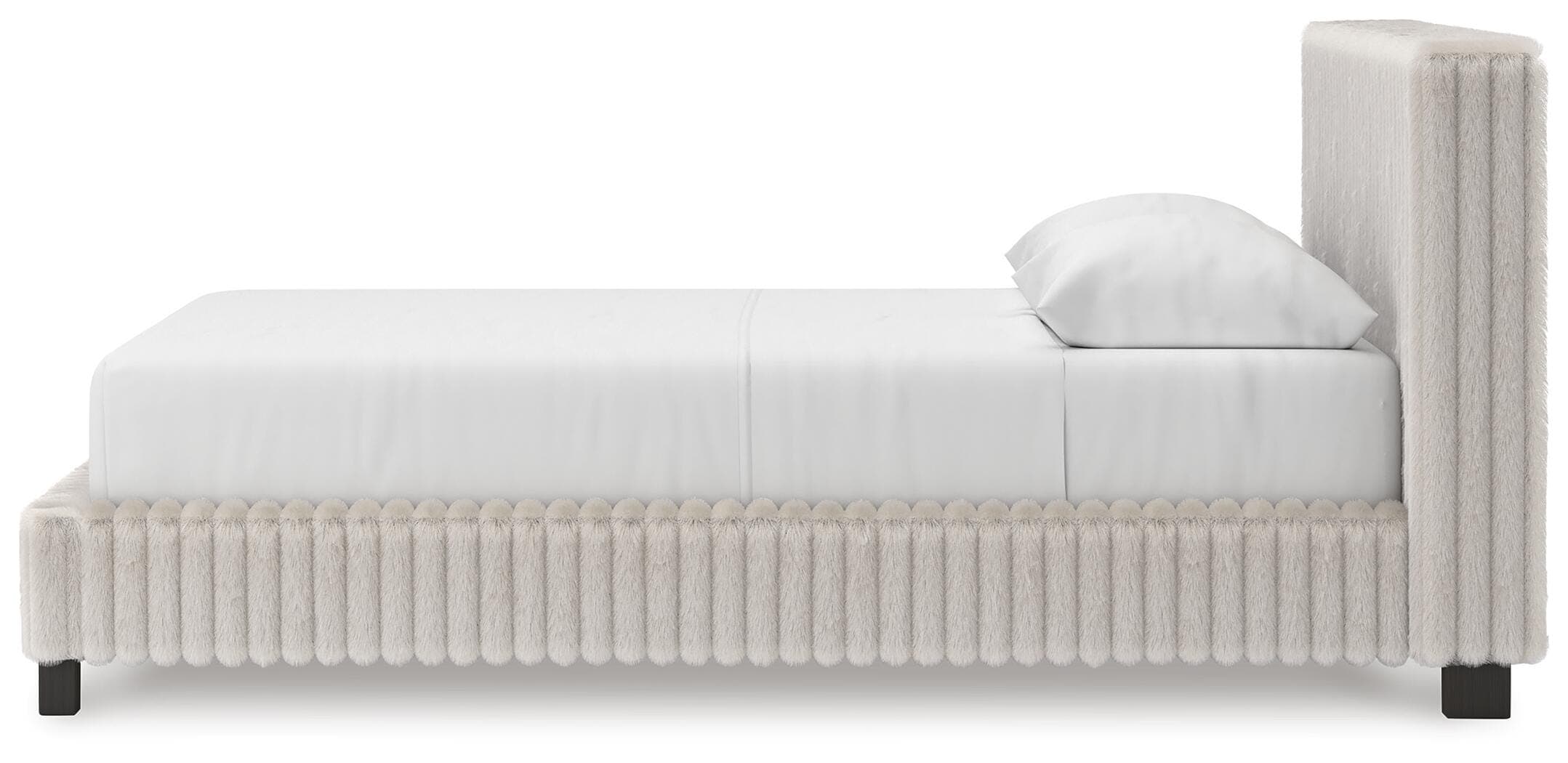 Birmonton Queen Upholstered Bed — White — view 8