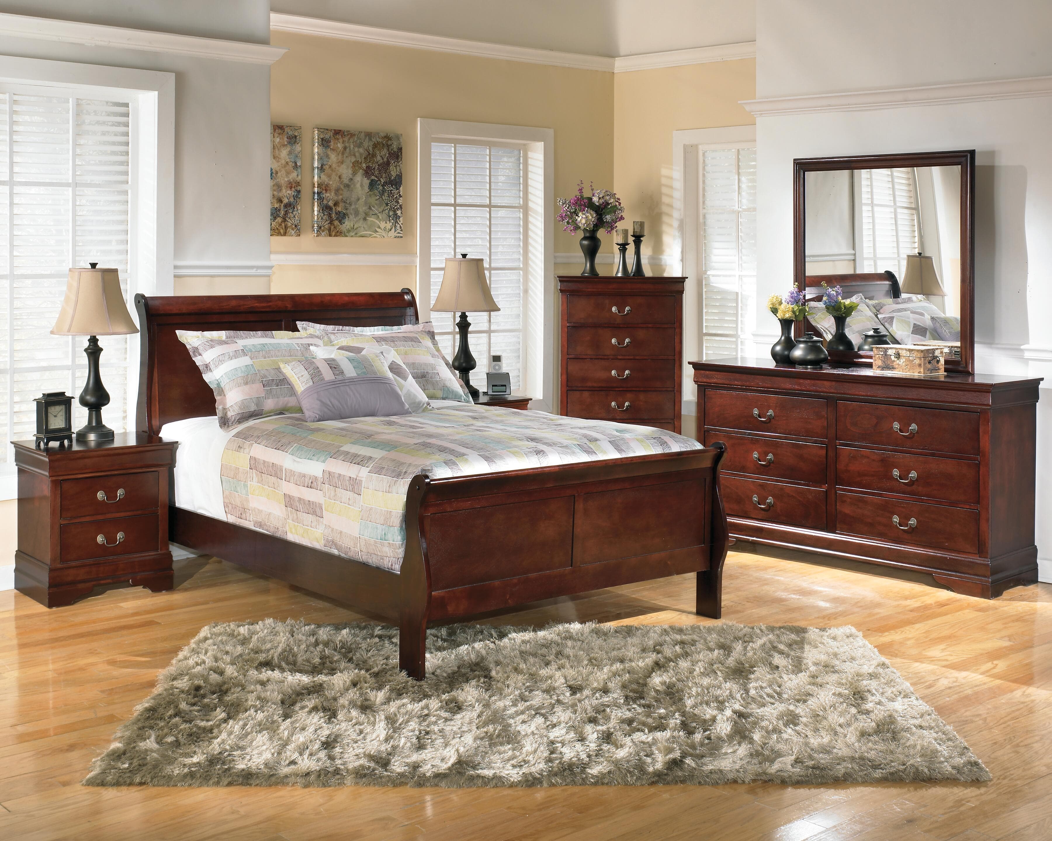 Alisdair Full Sleigh Bed — Brown/Beige — view 3
