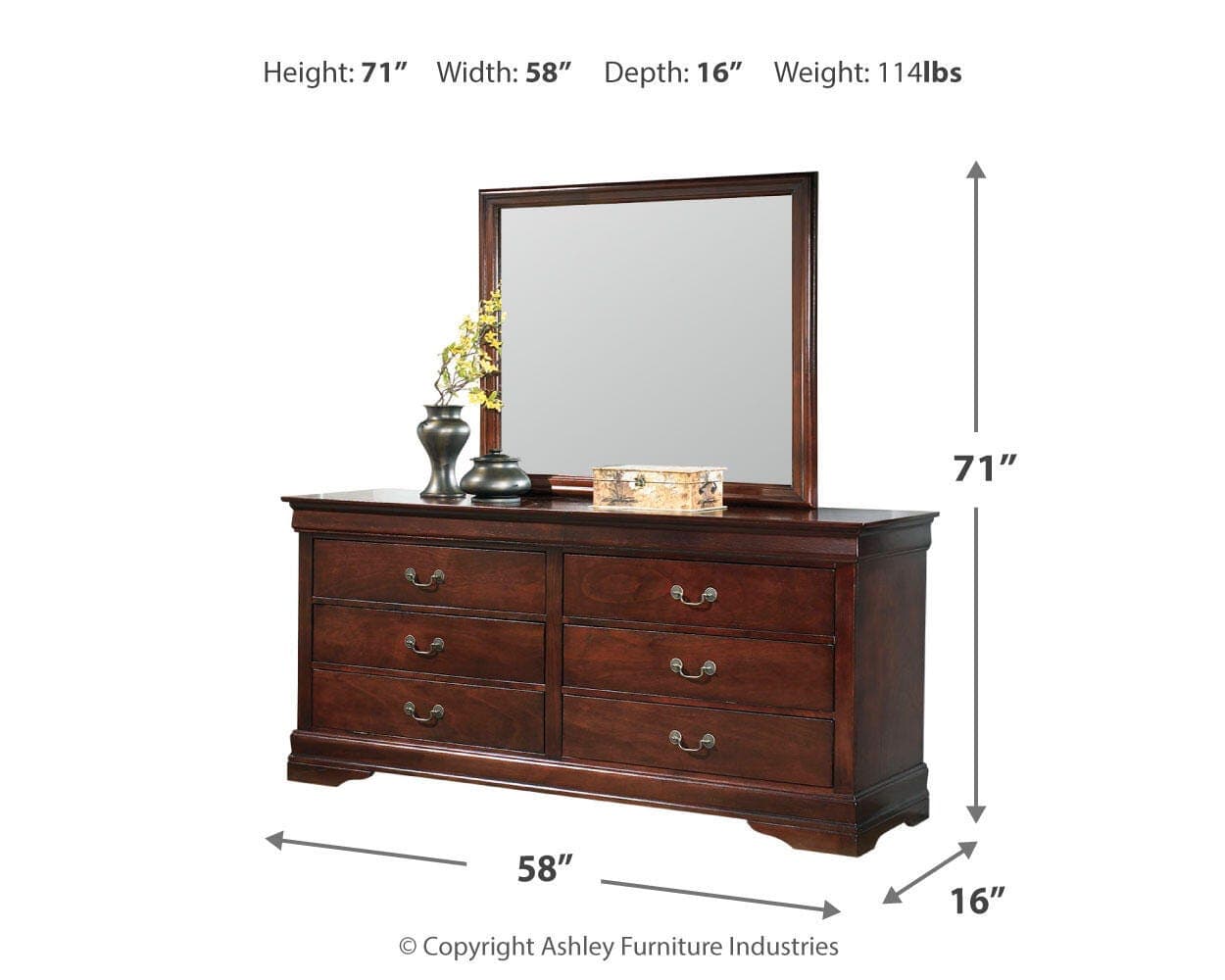 Alisdair Dresser and Mirror — Brown/Beige — view 4
