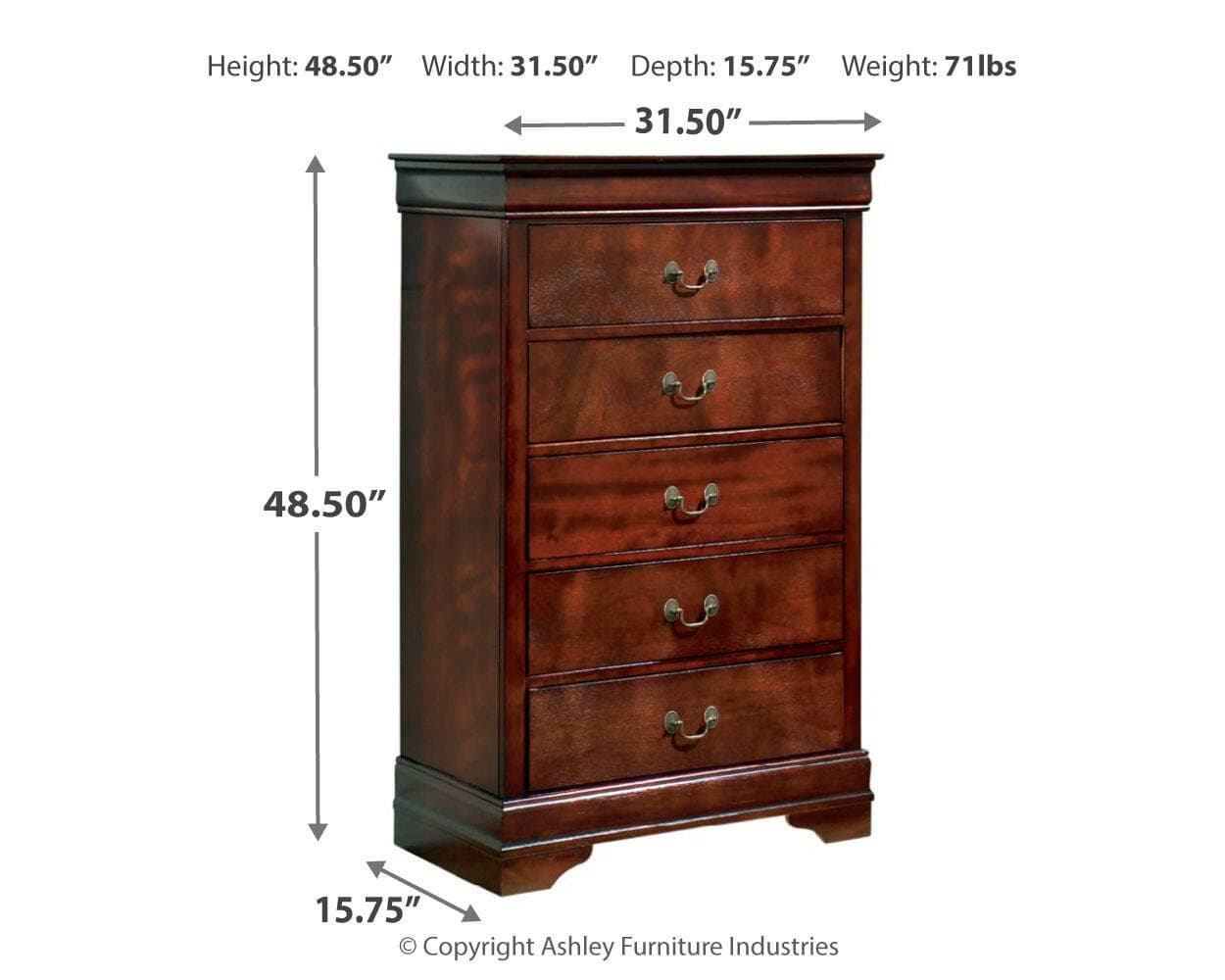 Alisdair Chest of Drawers — Brown/Beige — view 4
