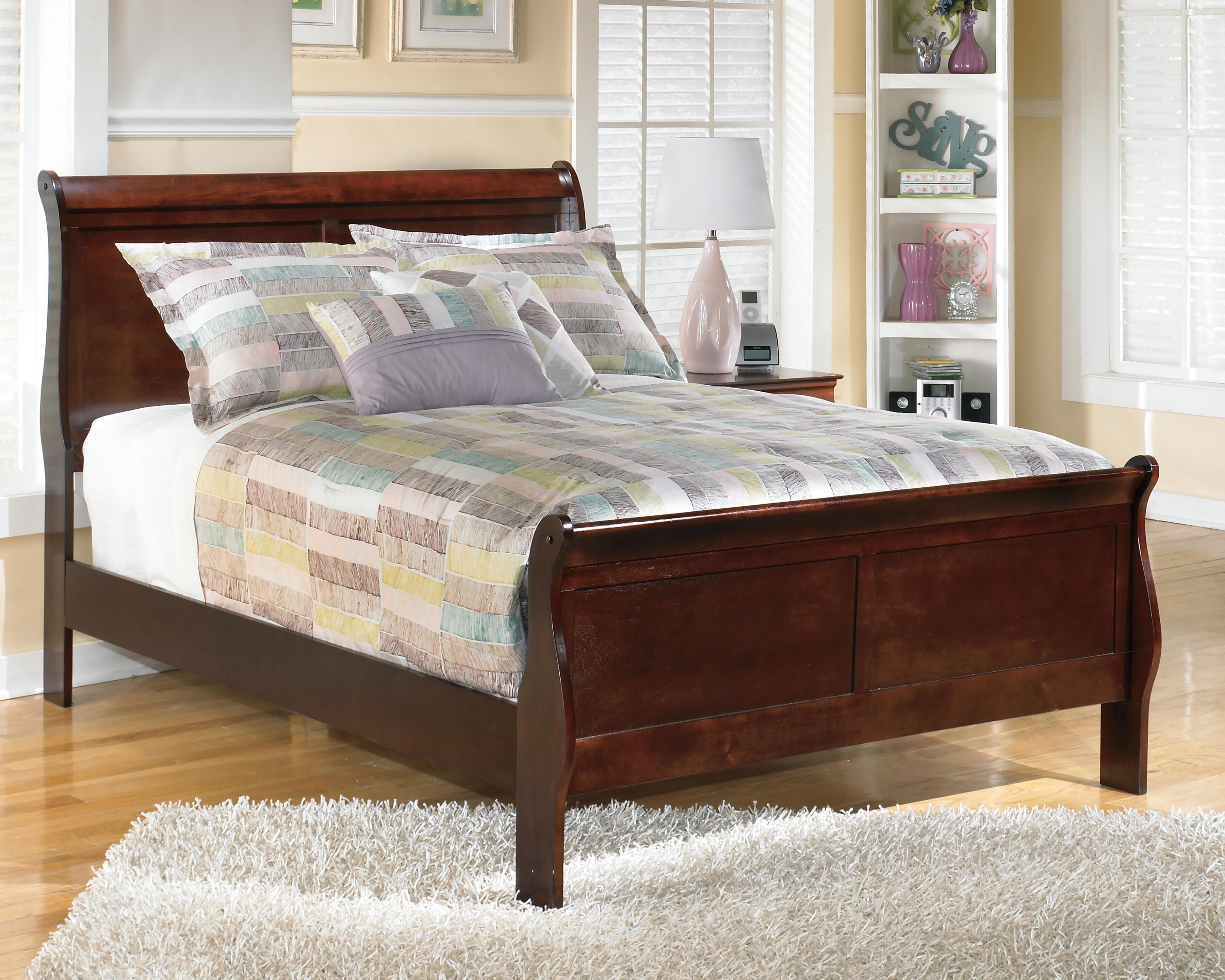 Alisdair Full Sleigh Bed — Brown/Beige — view 2