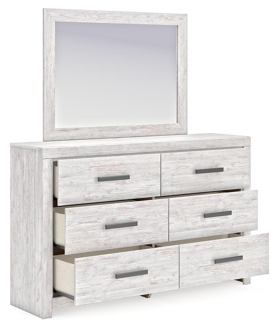 Cayboni Dresser and Mirror — White — view 4