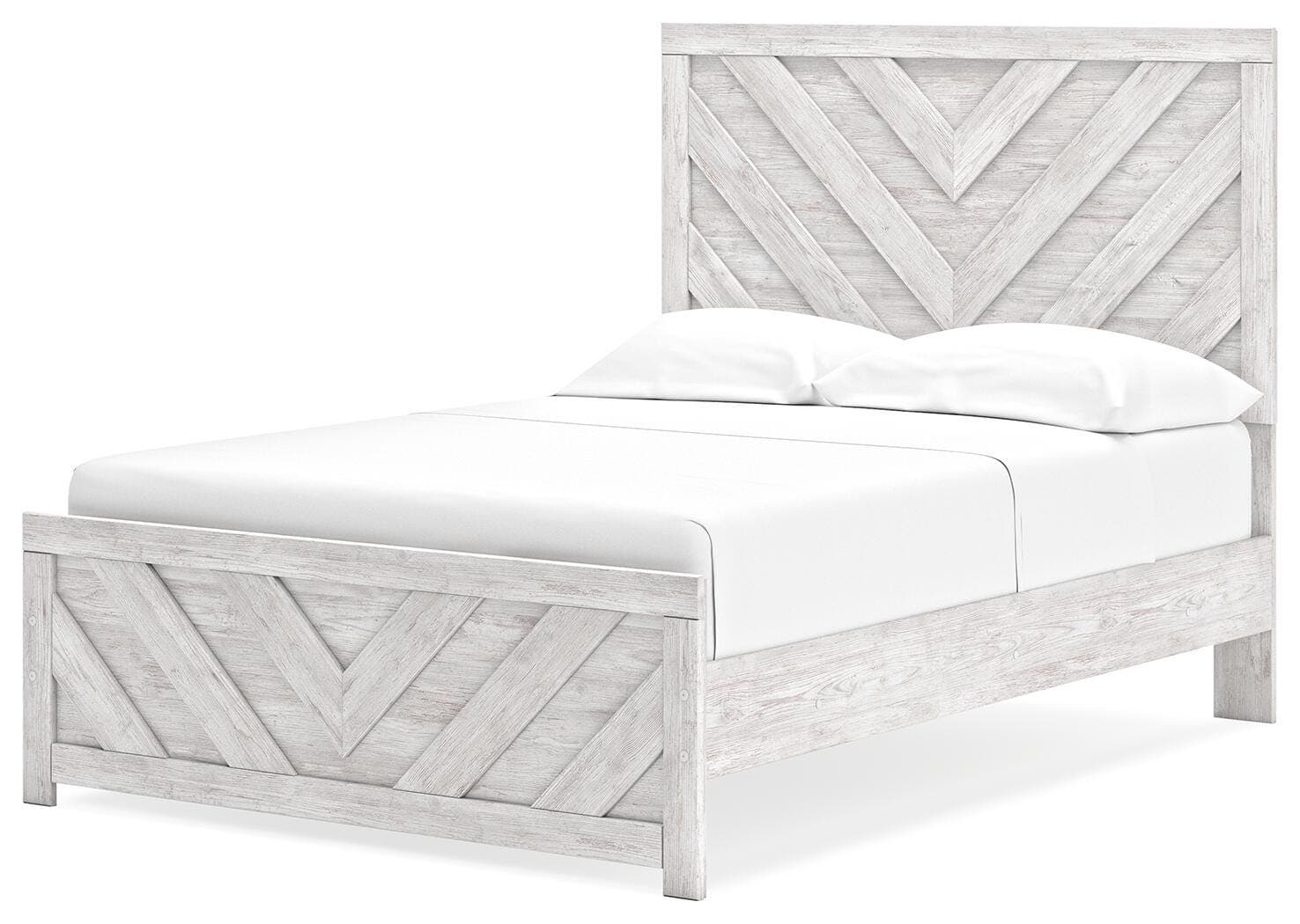 Cayboni Full Panel Bed — White — view 4