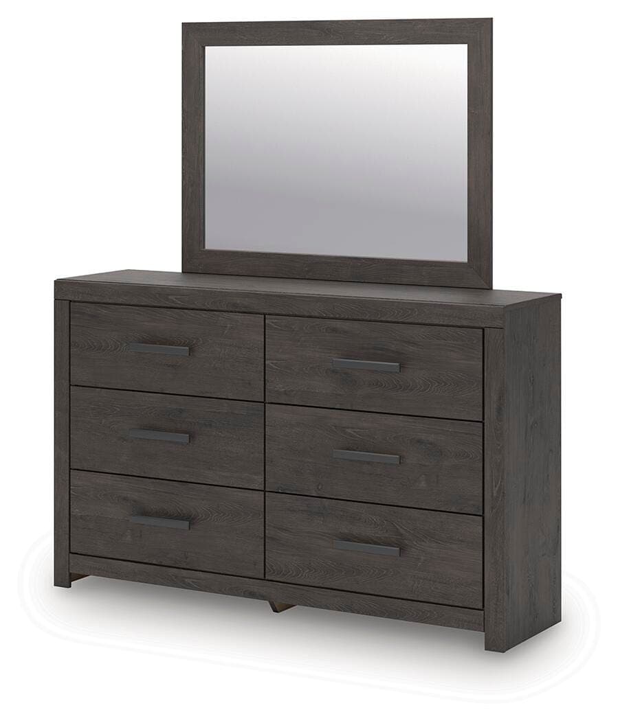 Prendonea Dresser and Mirror — Black/Gray — view 3