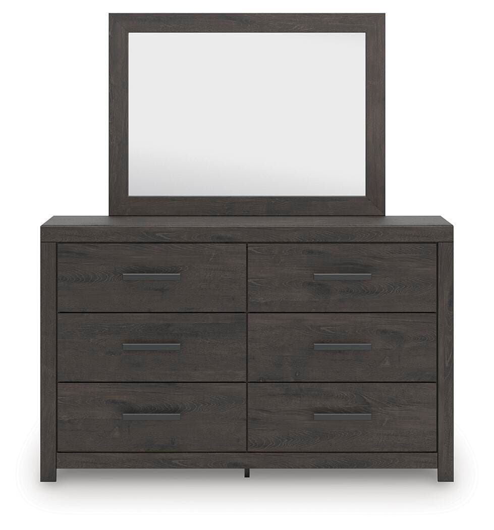 Prendonea Dresser and Mirror — Black/Gray — view 5