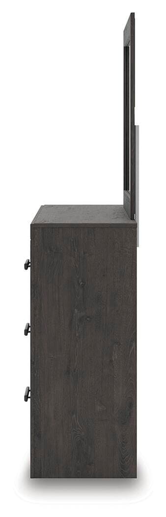 Prendonea Dresser and Mirror — Black/Gray — view 7