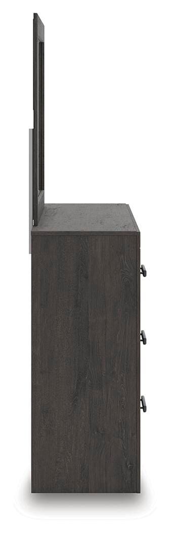 Prendonea Dresser and Mirror — Black/Gray — view 8