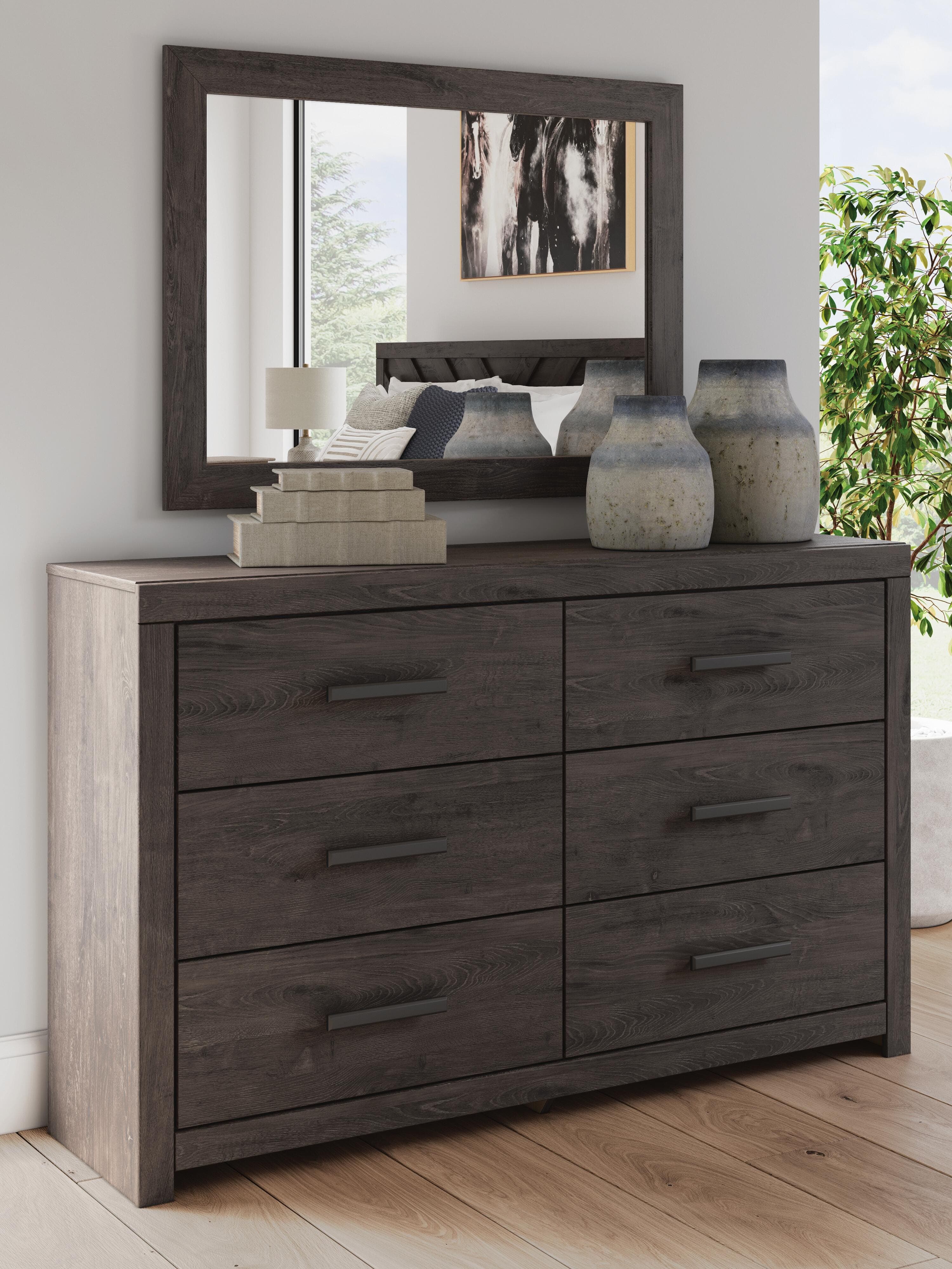 Prendonea Dresser and Mirror — Black/Gray — view 2