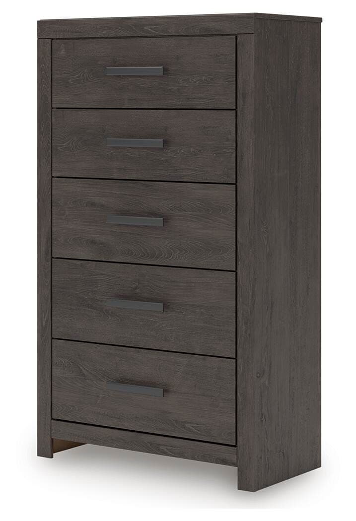 Prendonea Chest of Drawers — Black/Gray — view 3