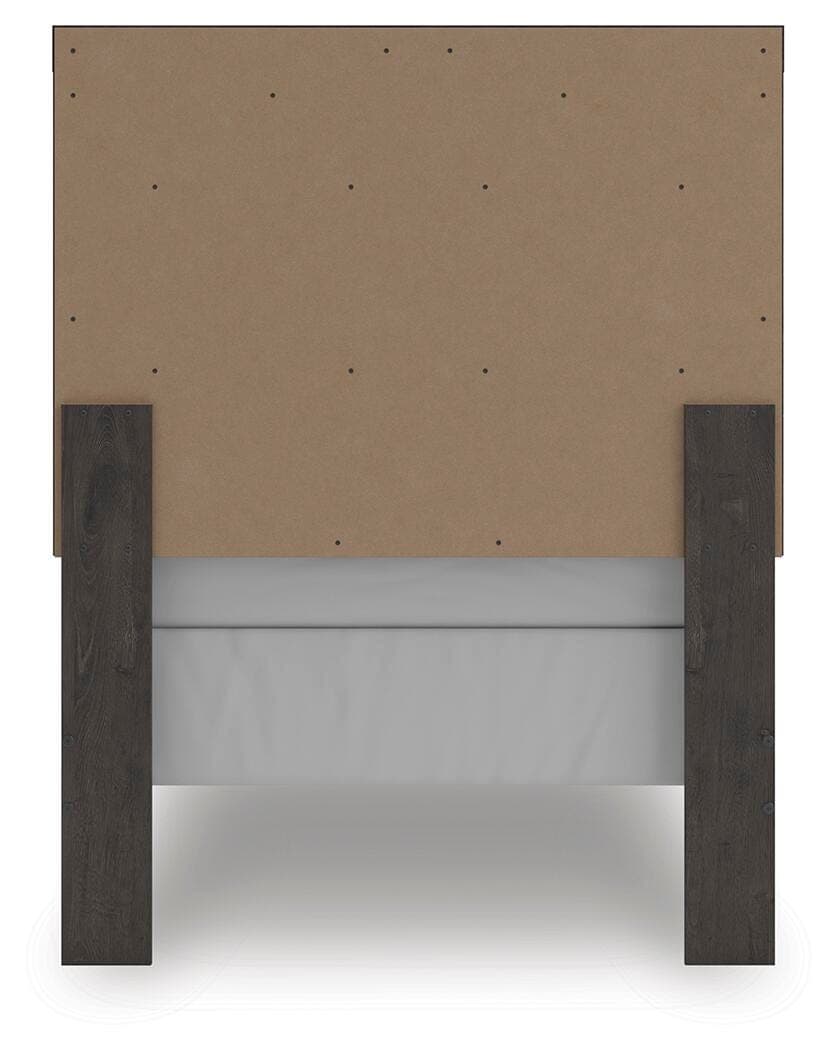 Prendonea Twin Panel Bed — Black/Gray — view 6