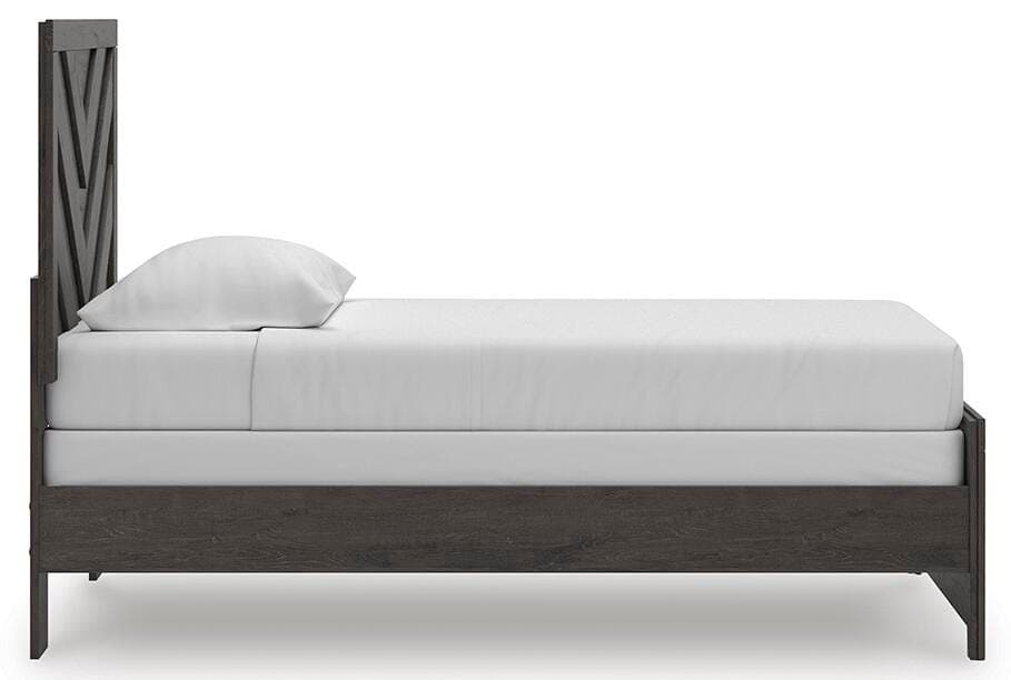 Prendonea Twin Panel Bed — Black/Gray — view 8