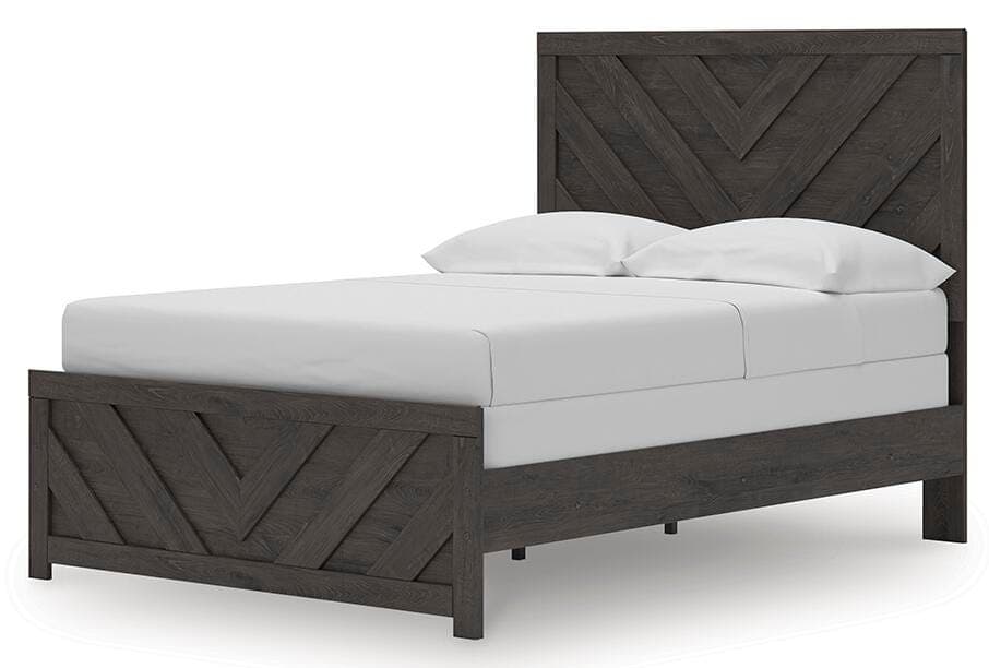 Prendonea Full Panel Bed — Black/Gray — view 3