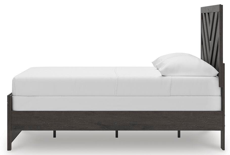 Prendonea Full Panel Bed — Black/Gray — view 7