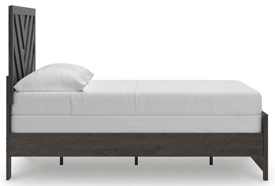 Prendonea Full Panel Bed — Black/Gray — view 8