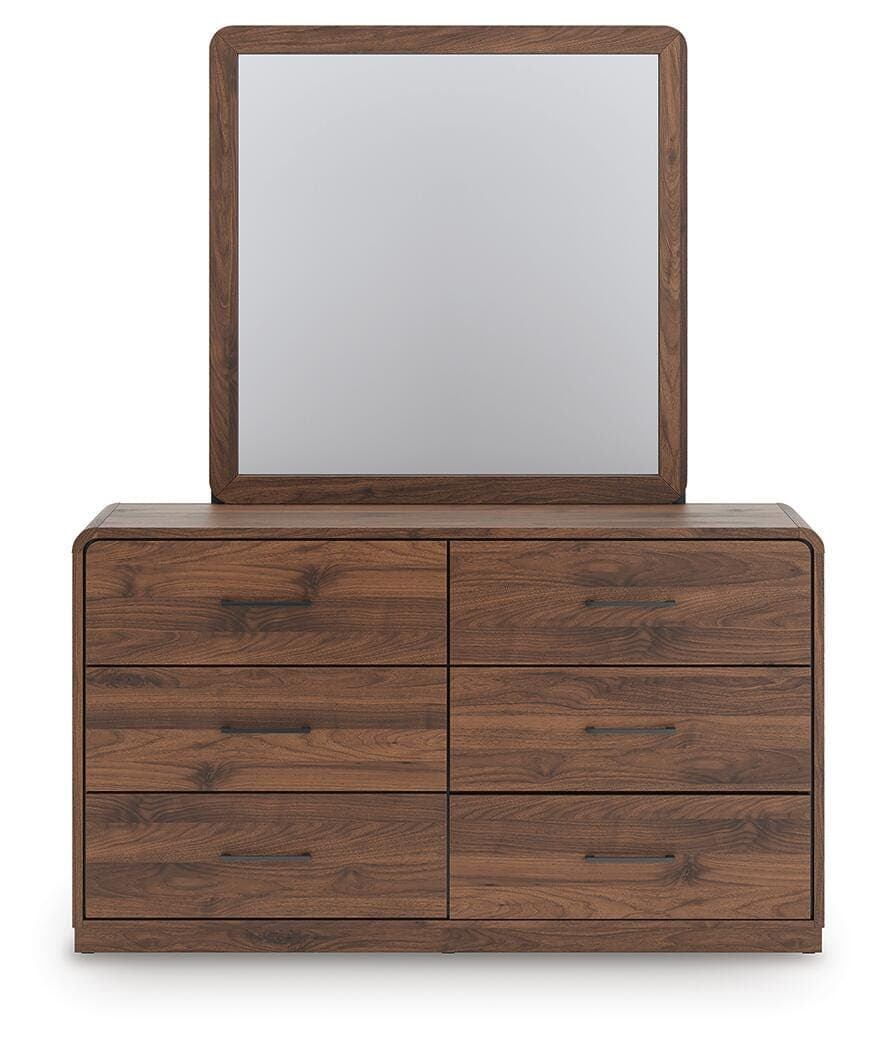 Hollinaze Dresser and Mirror — Walnut Brown — view 6