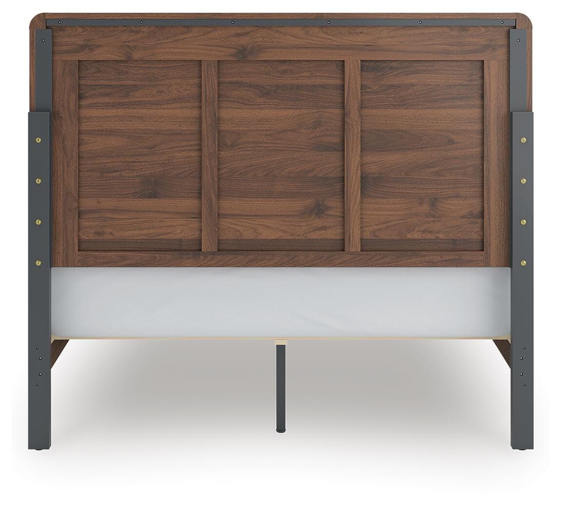 Hollinaze Queen Panel Bed — Walnut Brown — view 7