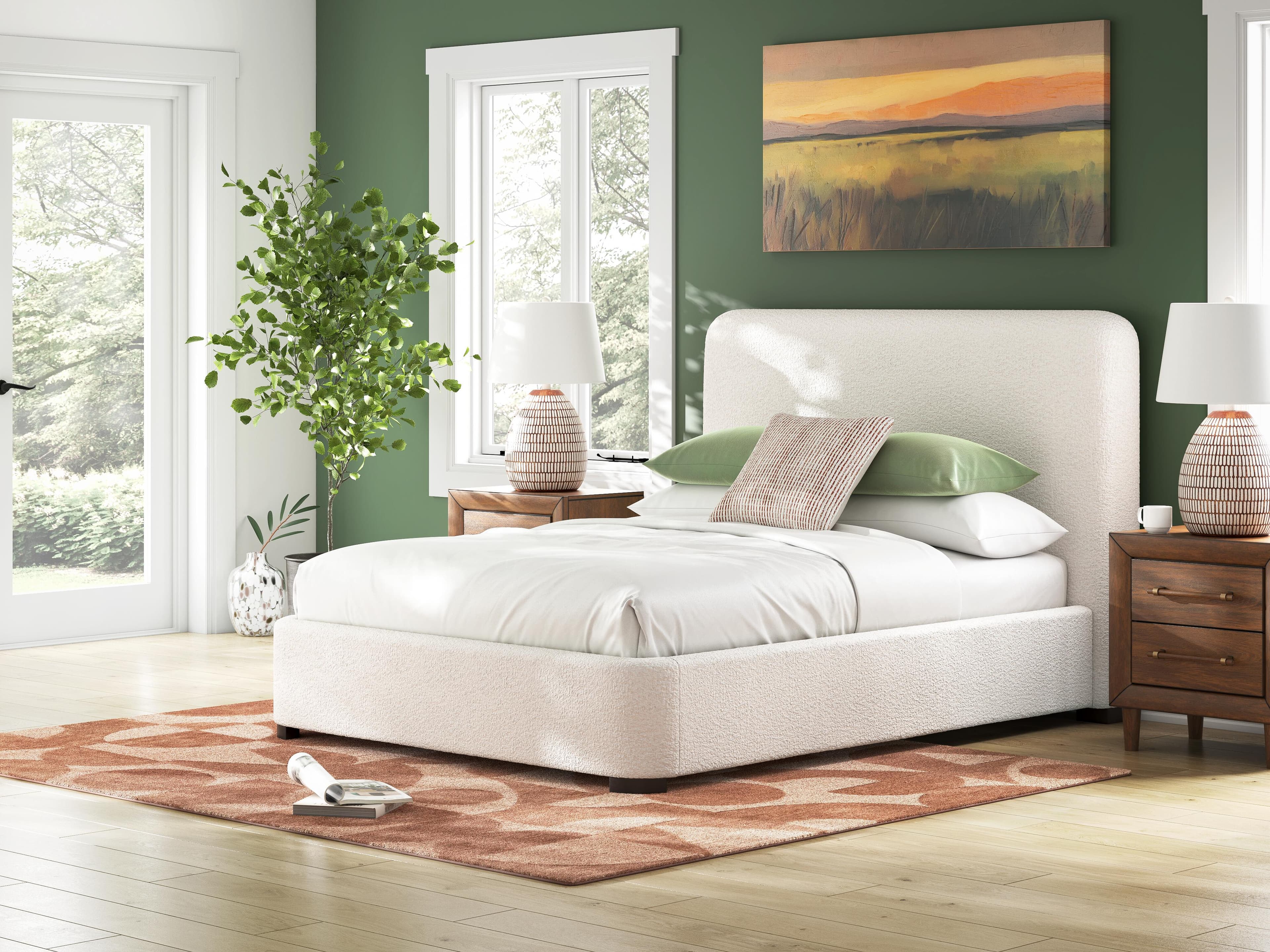 Whittgate Queen Upholstered Bed — White — view 2