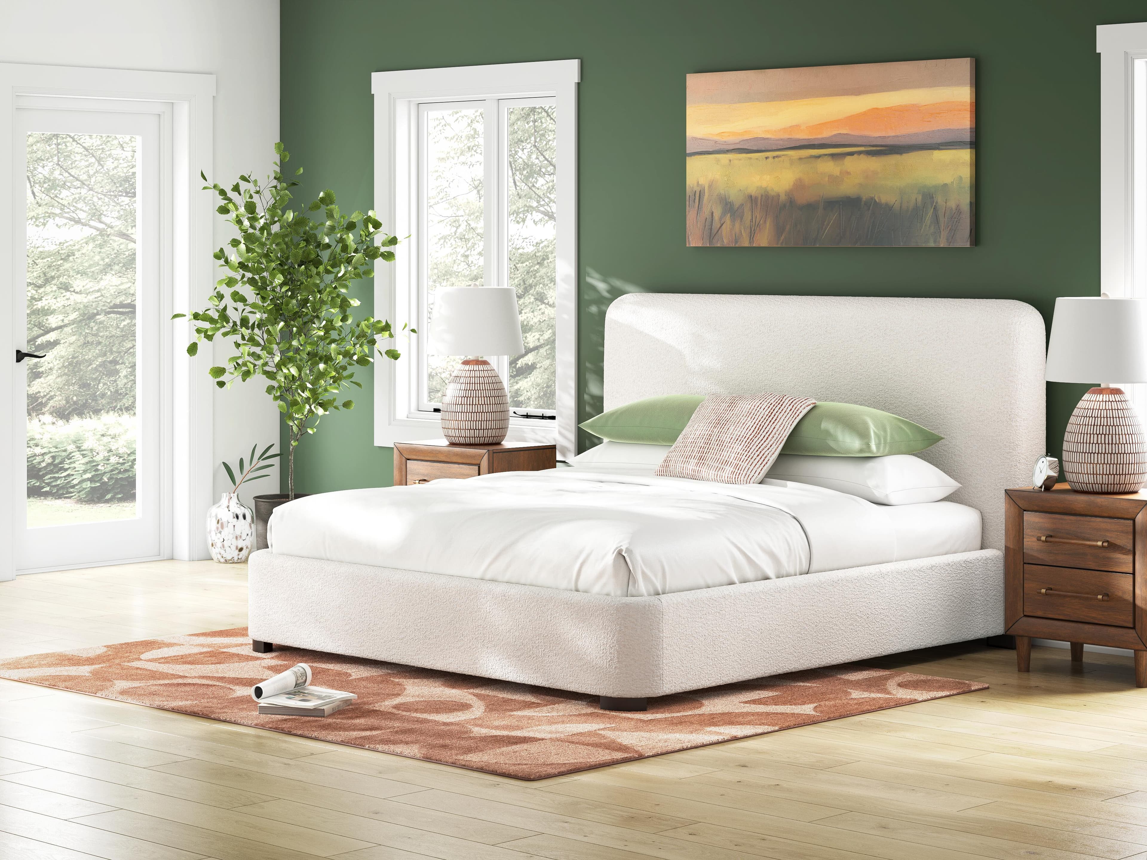 Whittgate King Upholstered Bed — White — view 2