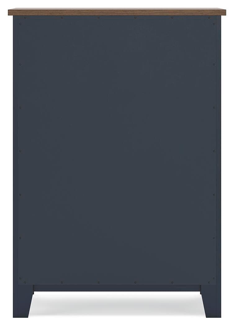 Landocken Chest of Drawers — Blue & Brown/Beige — view 6