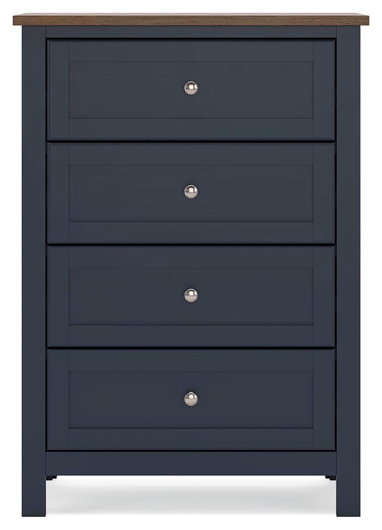 Landocken Chest of Drawers — Blue & Brown/Beige — view 5