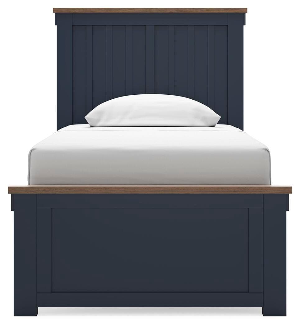 Landocken Twin Panel Bed — Blue & Brown/Beige — view 5