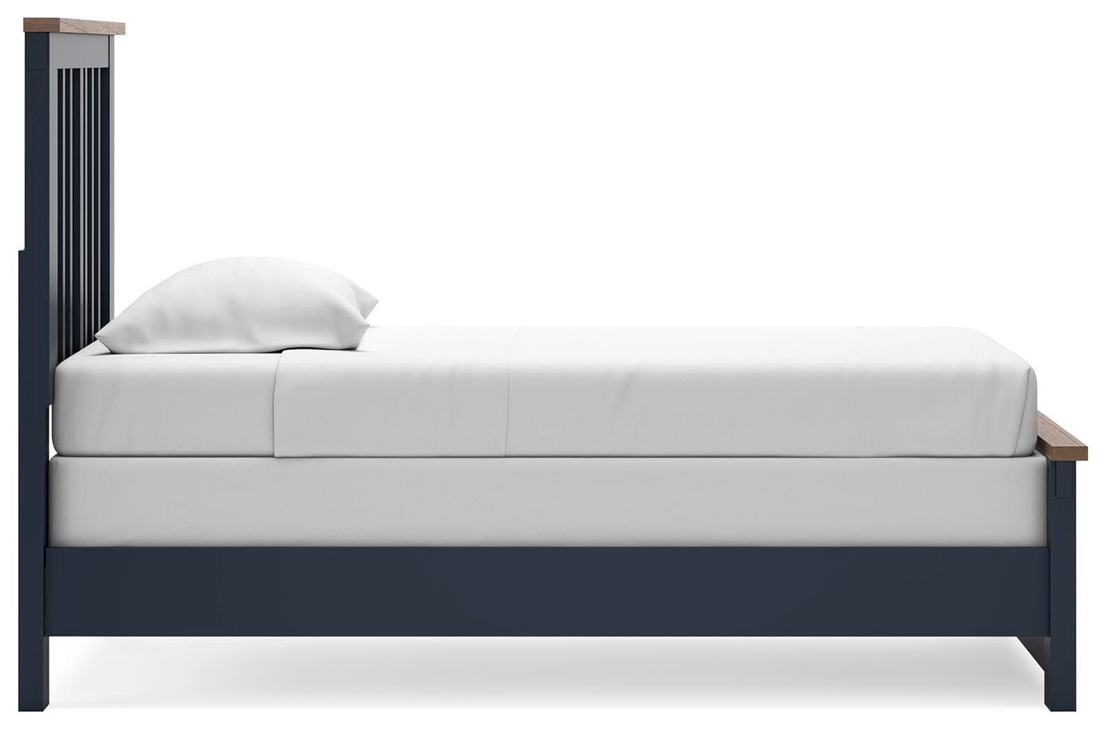 Landocken Twin Panel Bed — Blue & Brown/Beige — view 8
