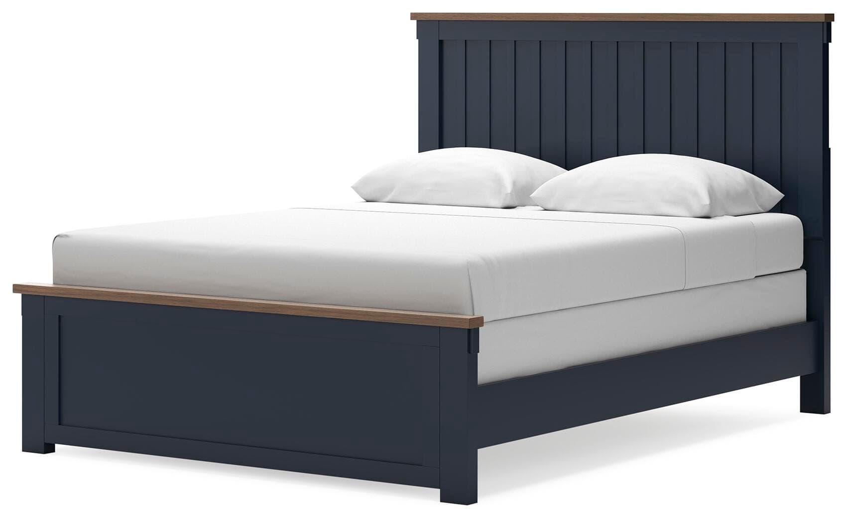 Landocken Queen Panel Bed — Blue & Brown/Beige — view 4