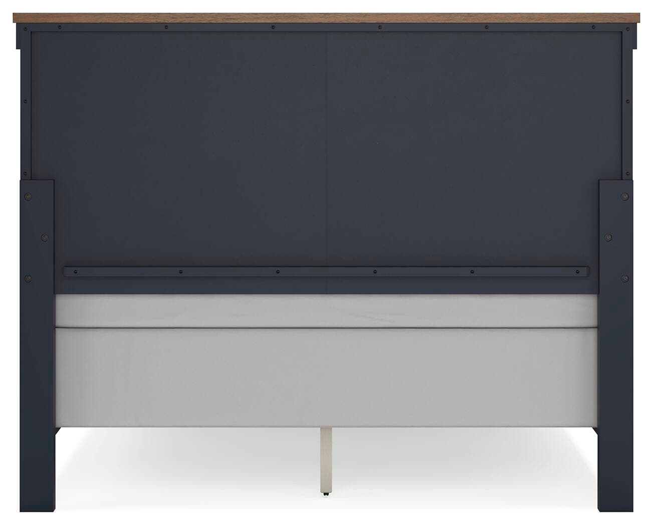 Landocken Queen Panel Bed — Blue & Brown/Beige — view 6