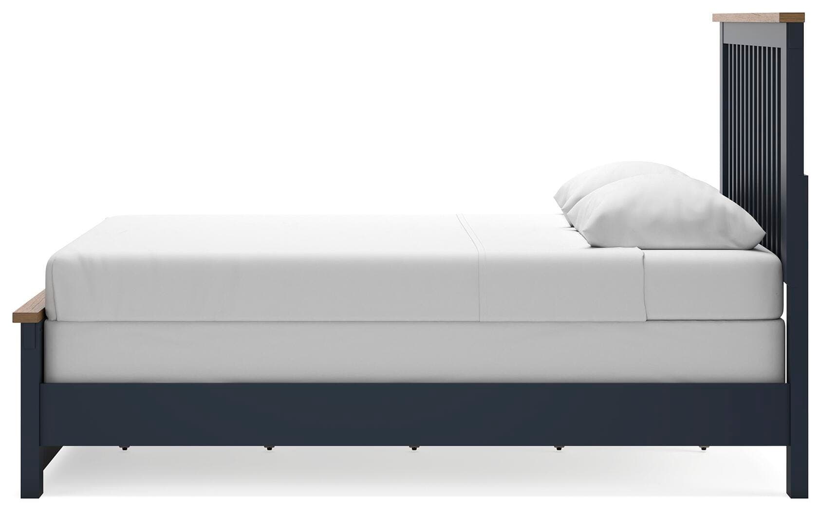 Landocken Queen Panel Bed — Blue & Brown/Beige — view 7
