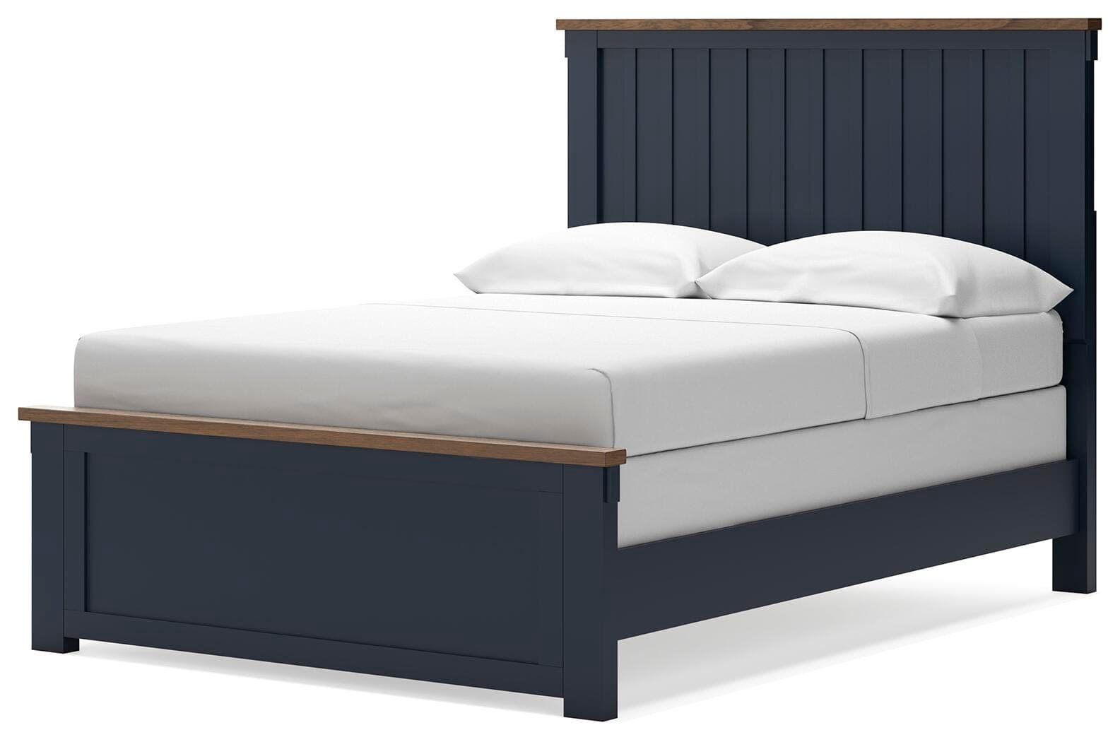 Landocken Full Panel Bed — Blue & Brown/Beige — view 4