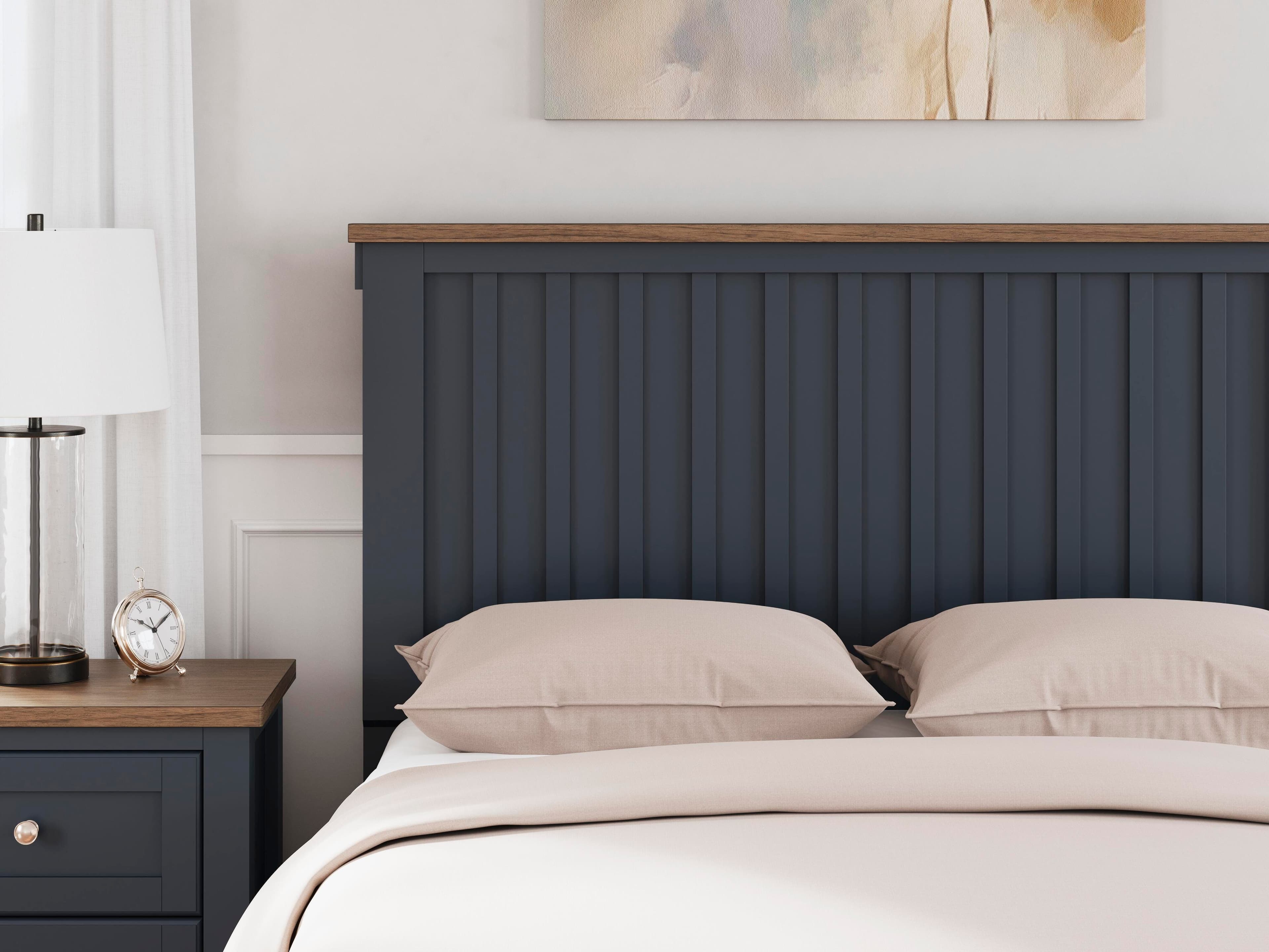 Landocken Full Panel Headboard — Blue & Brown/Beige — view 2