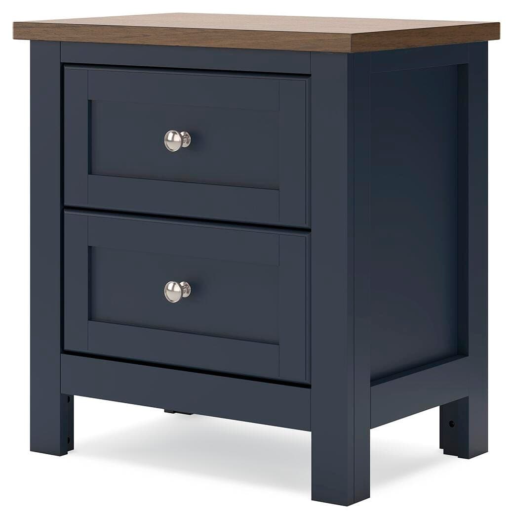 Landocken Nightstand — Blue & Brown/Beige — view 3