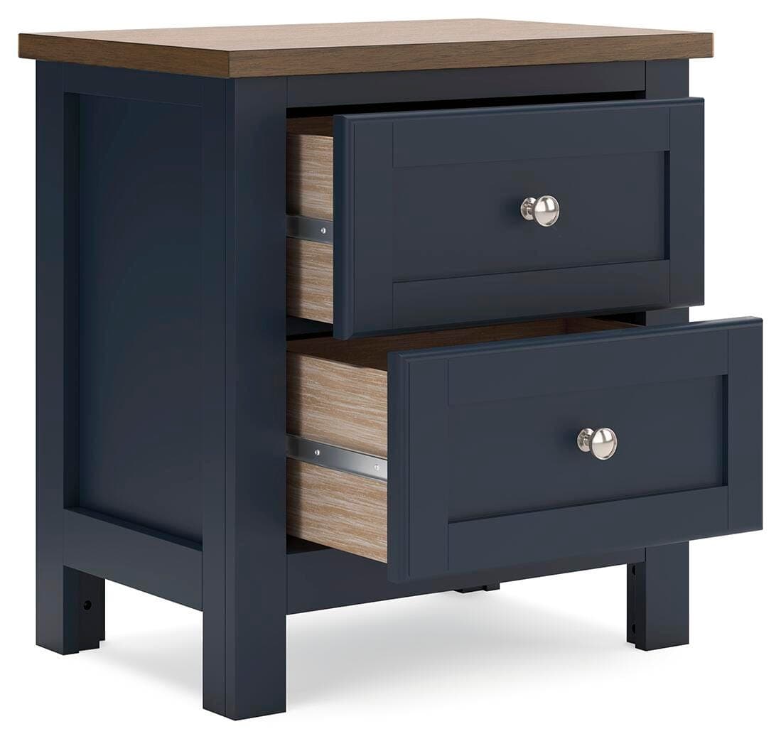 Landocken Nightstand — Blue & Brown/Beige — view 4