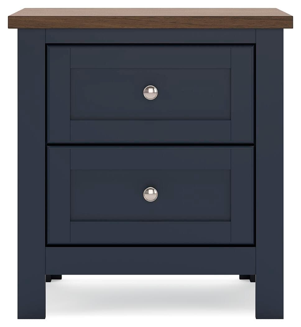 Landocken Nightstand — Blue & Brown/Beige — view 5