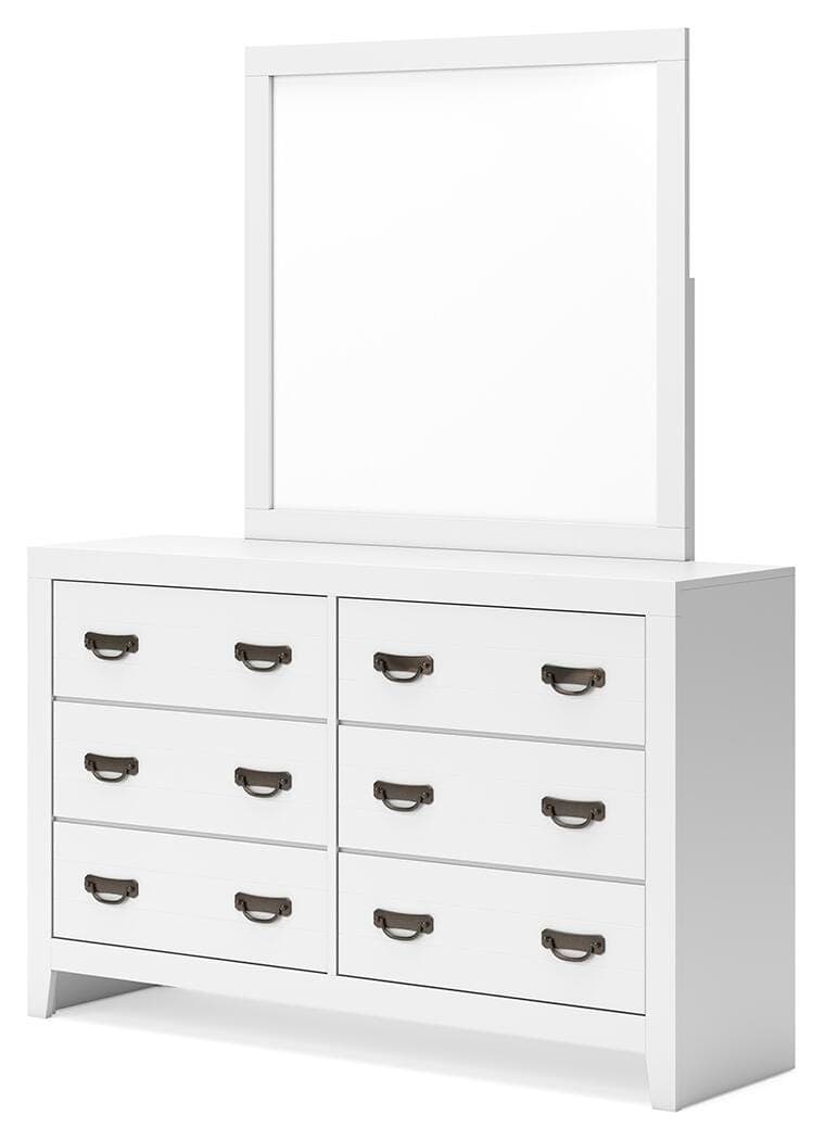 Binterglen Dresser and Mirror — White — view 3