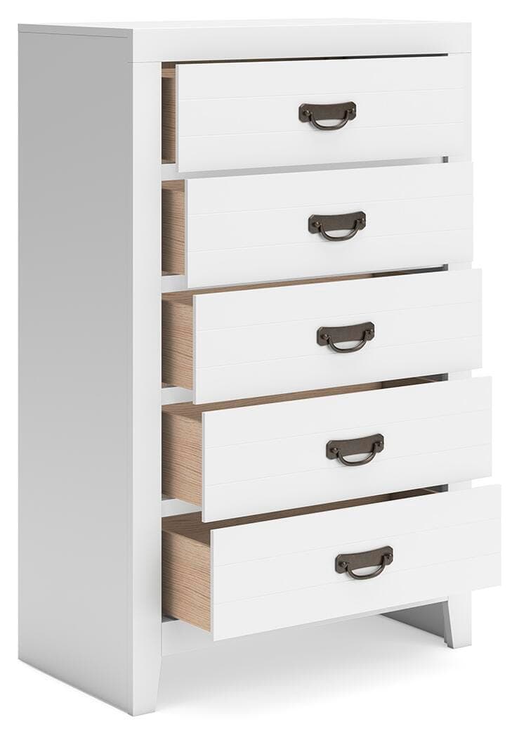 Binterglen Chest of Drawers — White — view 4