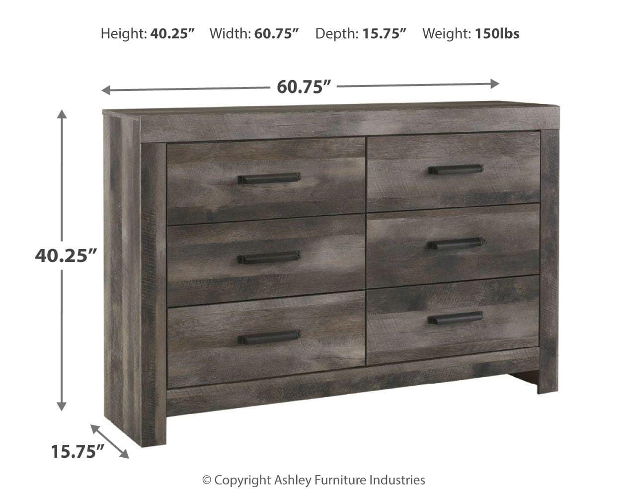 Wynnlow Dresser — Black/Gray — view 4