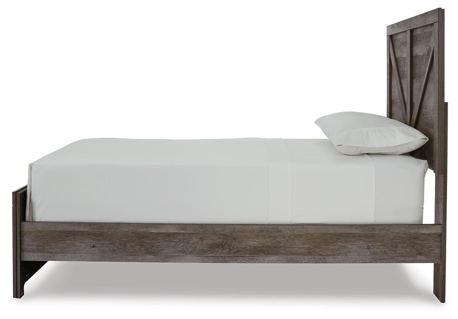 Wynnlow Twin Crossbuck Panel Bed — Black/Gray — view 7