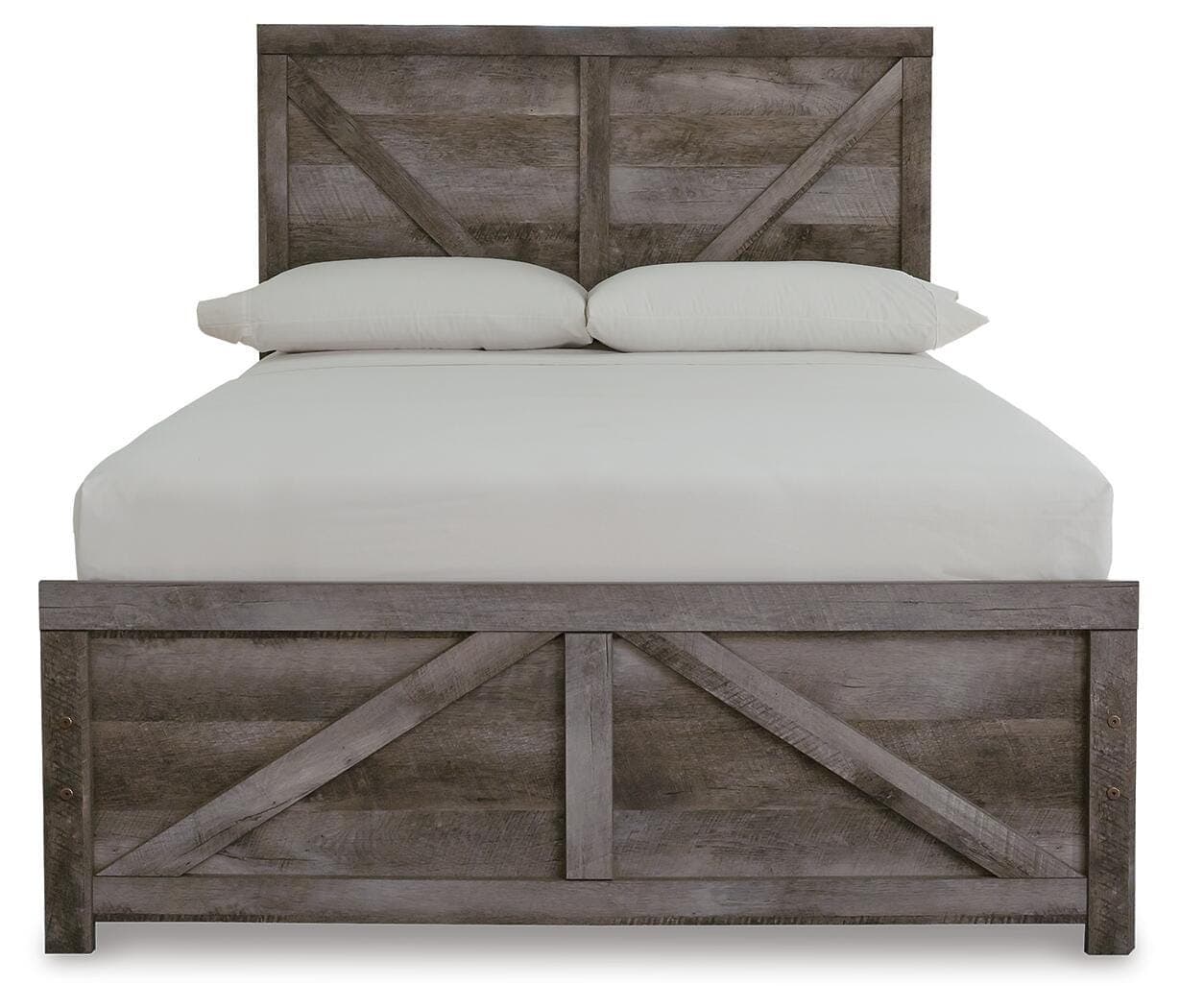 Wynnlow Full Crossbuck Panel Bed — Black/Gray — view 6