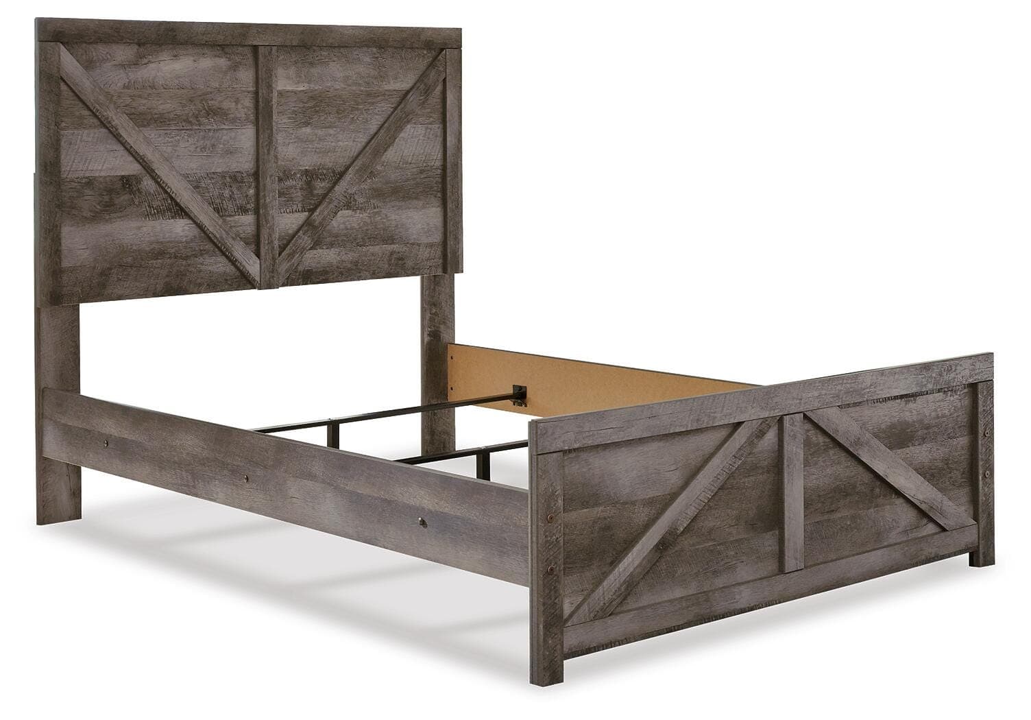 Wynnlow Full Crossbuck Panel Bed — Black/Gray — view 5