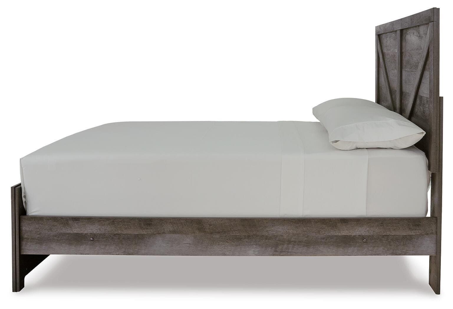Wynnlow Full Crossbuck Panel Bed — Black/Gray — view 7