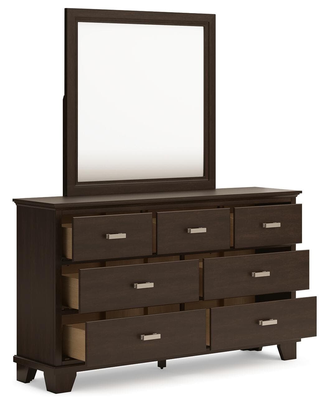 Covetown Dresser and Mirror — Brown/Beige — view 4