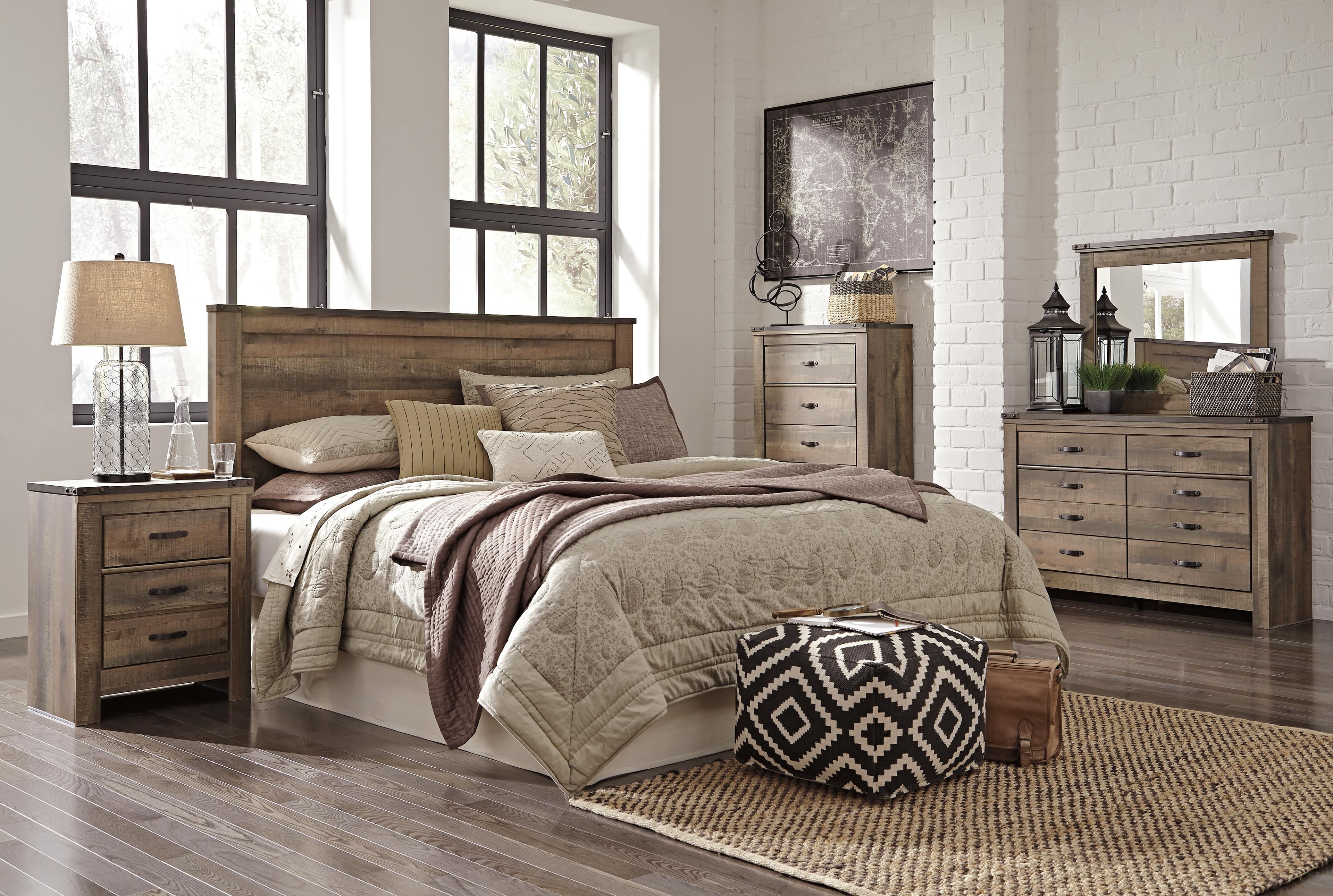 Trinell King/California King Panel Headboard — Brown/Beige — view 5
